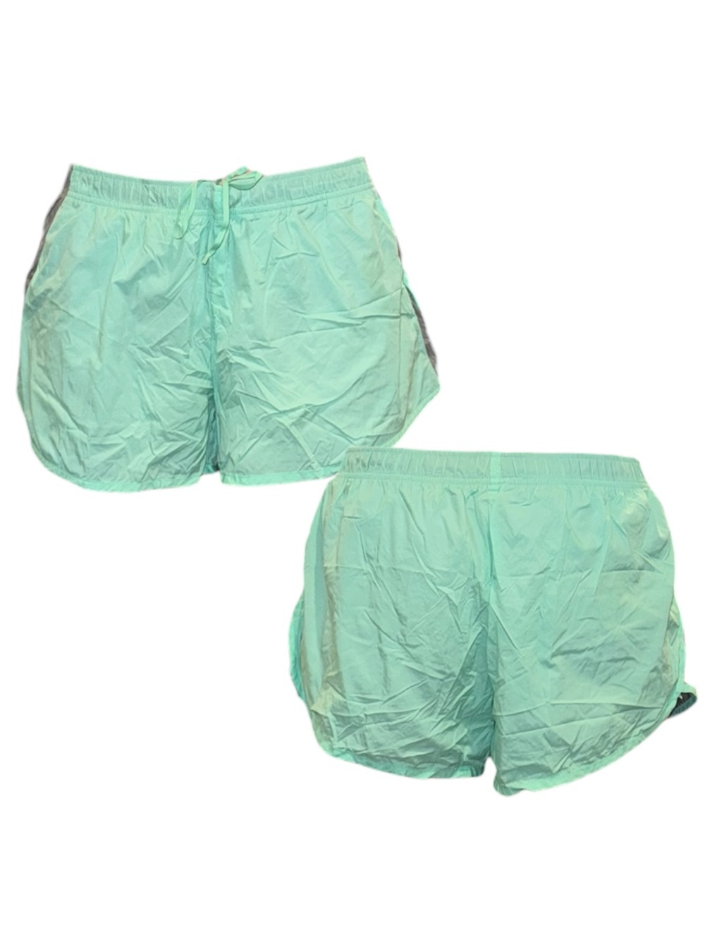 Women's Mint Athletic Shorts with Elastic Waist